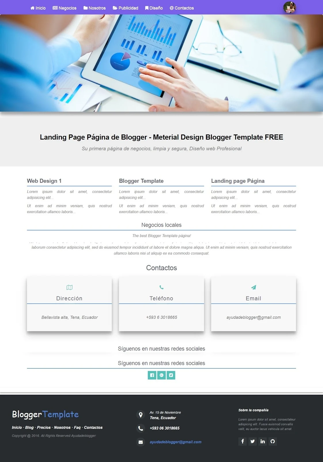 ¿Cómo crear una Landing page en una página de Blogger?