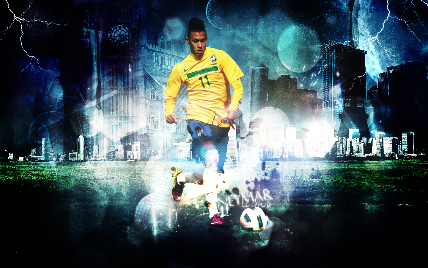 Football Stars: Neymar New 2012 Wallpapers
