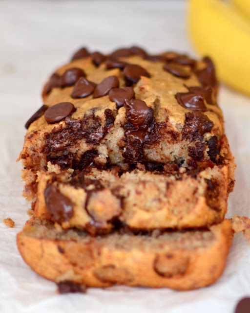 Healthy Banana Bread {With Chocolate Chips}