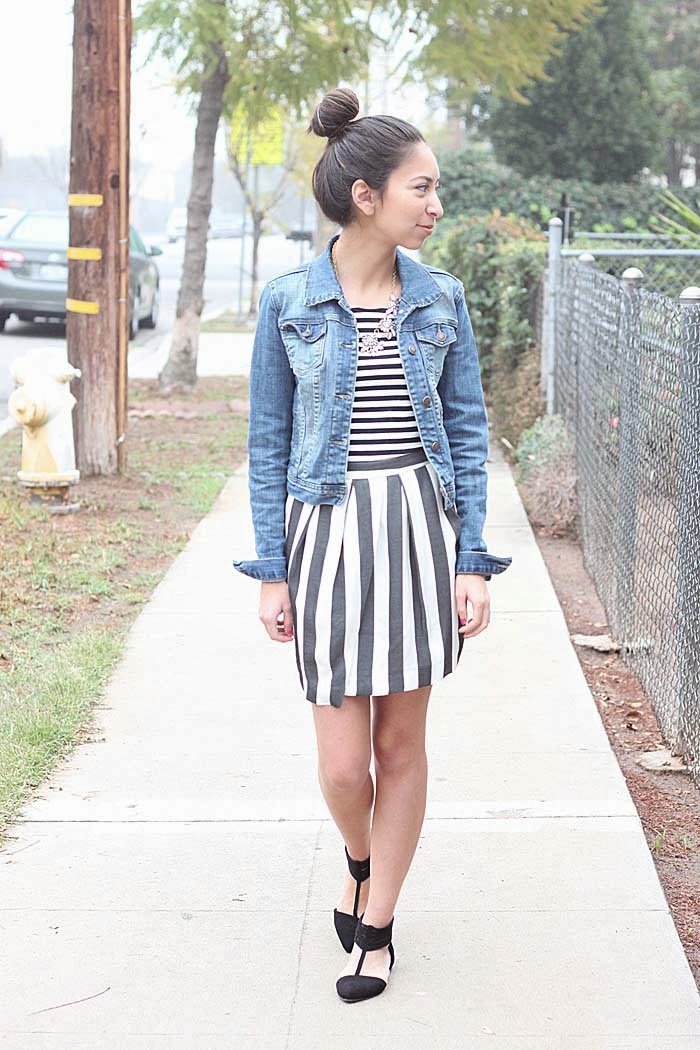 how to pattern mix with stripes