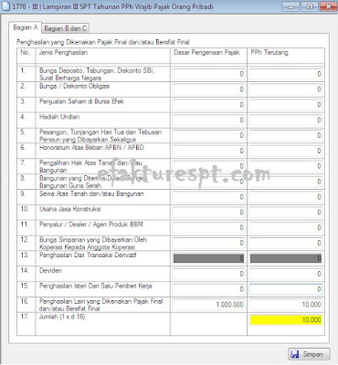 Lampiran III eSPT Tahunan PPh OP