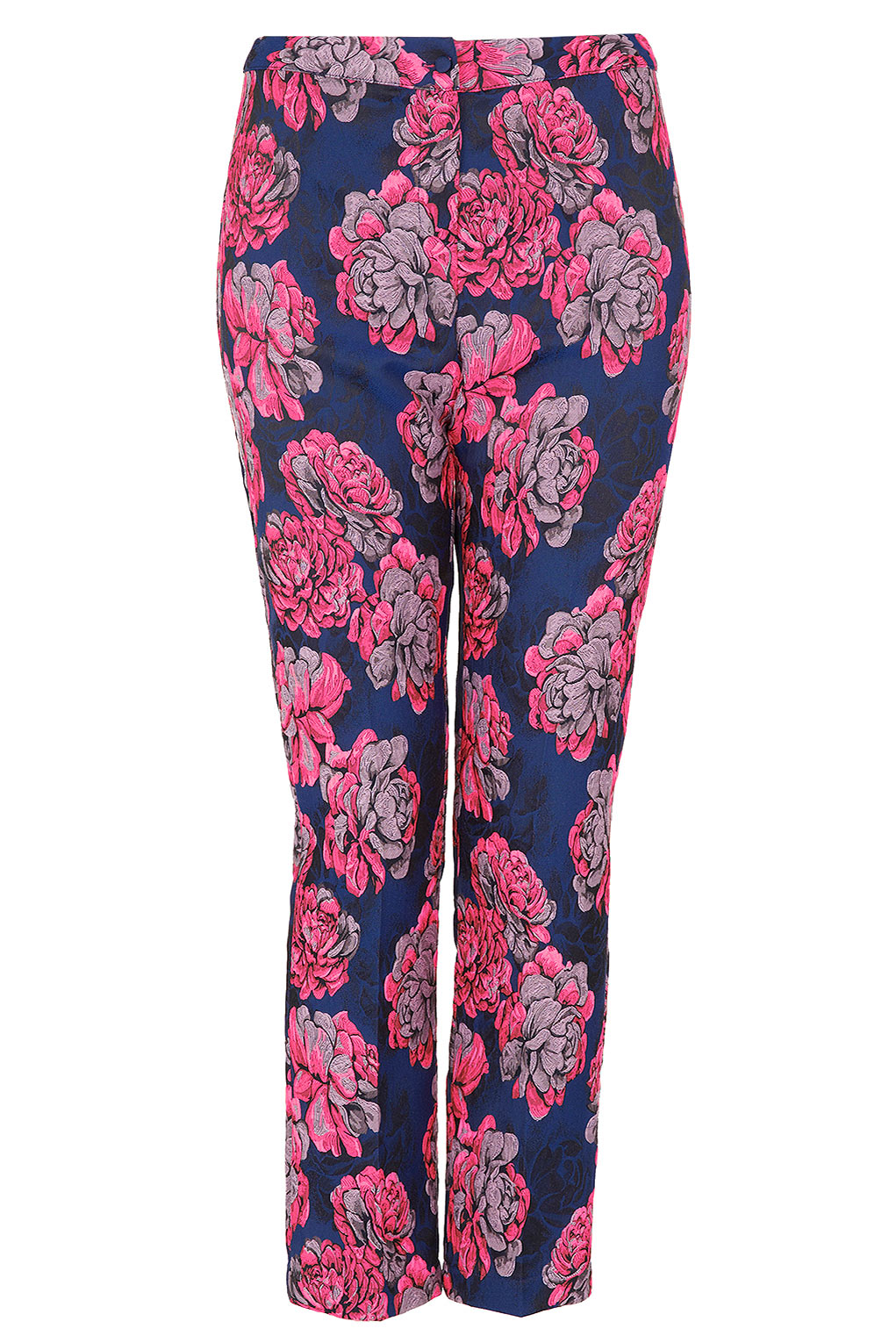 London Personal Shopper PASTEL FLORAL JACQUARD TROUSERS