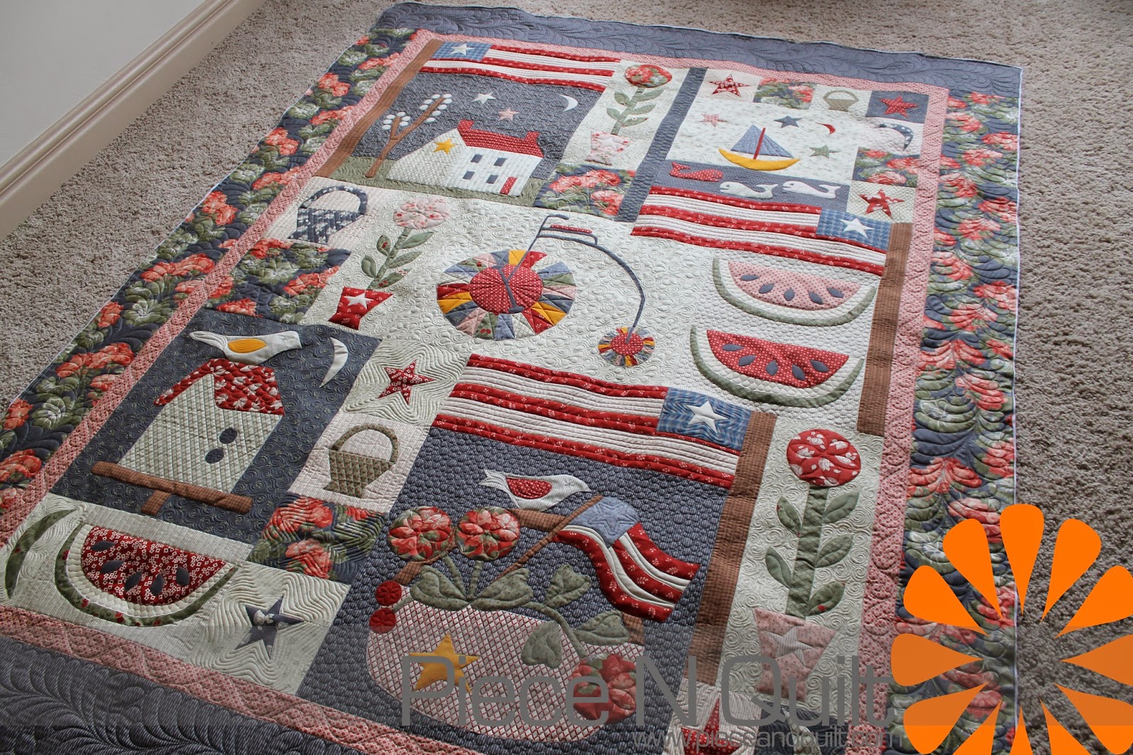 Piece N Quilt Front Porch Block of the Month Quilt