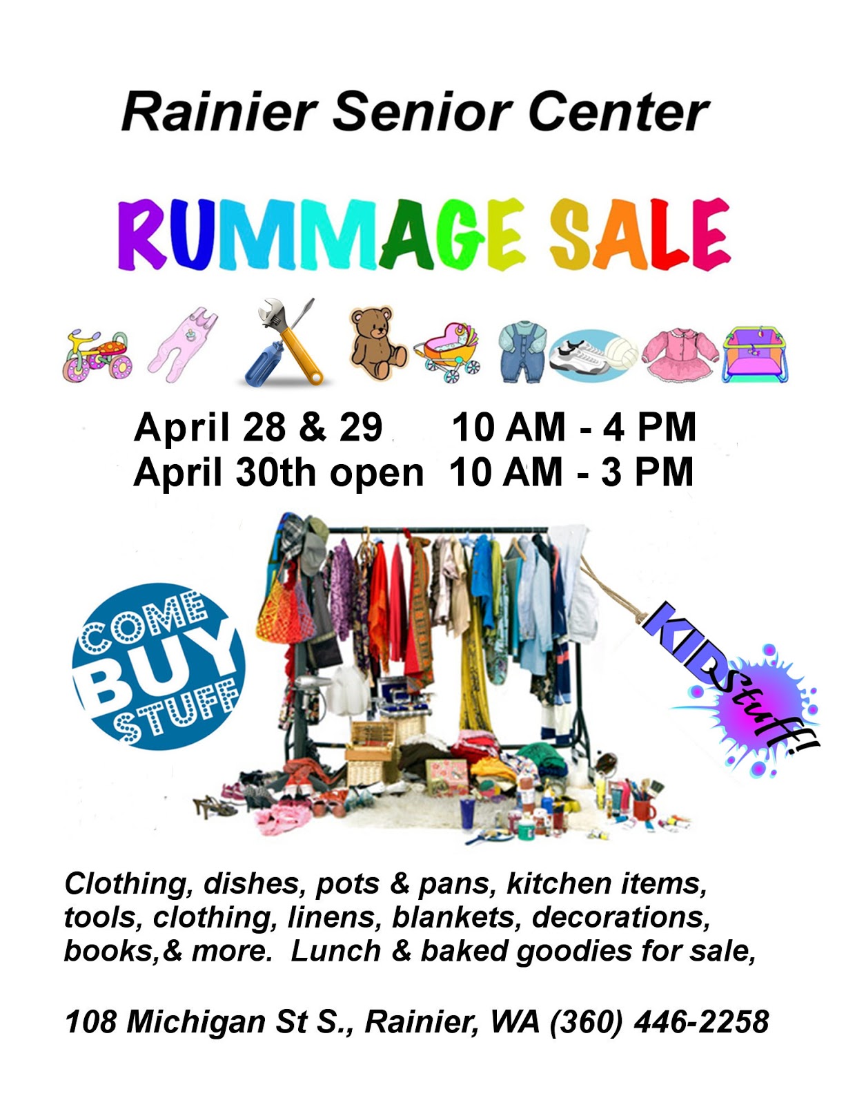 Senior Center of Rainier News April 2017