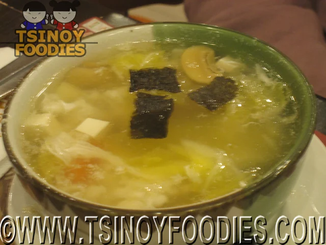 seafood with nori tofu soup