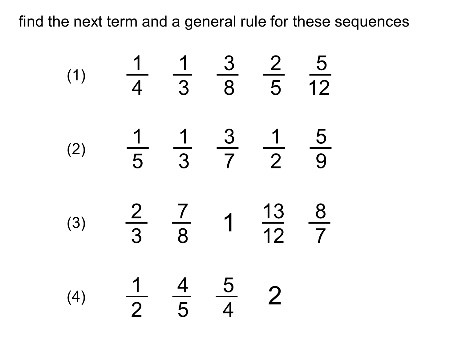 MEDIAN Don Steward mathematics teaching: fraction sequences