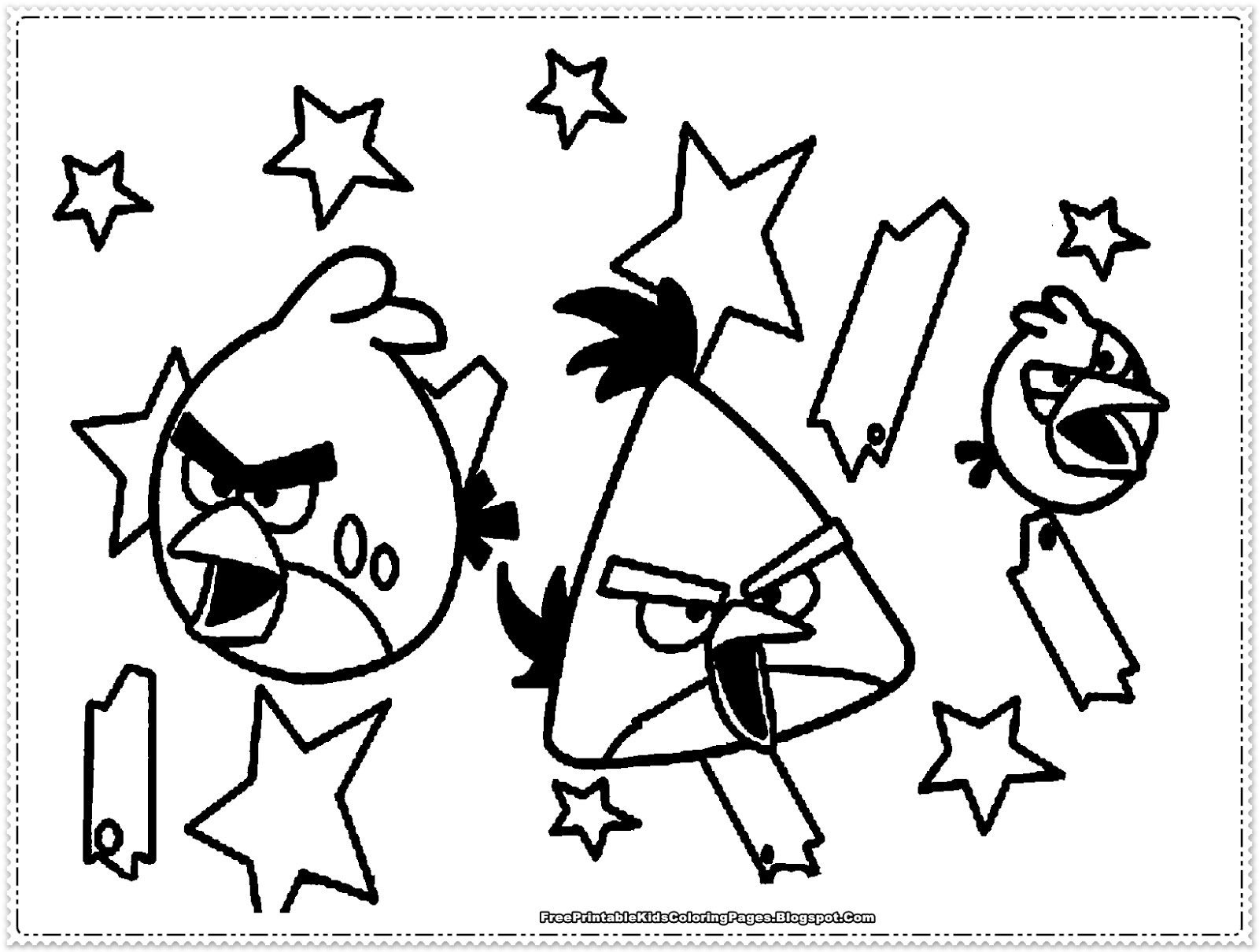 Angry Birds Printable Coloring Pages For Kids