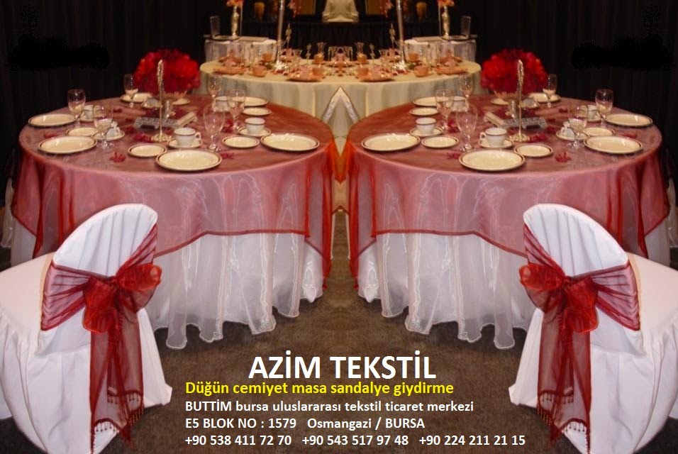 Sandalye giydirme masa örtüsü Düğün salonları masa sandalye giydirme