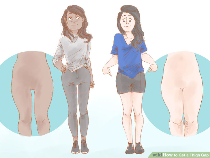 Between gap woman a legs with their Thigh Gap