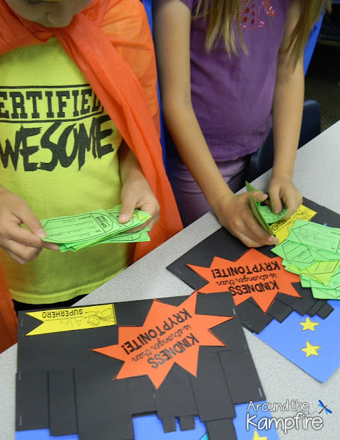 Superhero Kindness Activity~Fill a friend's mailbox with kind words of Kryptonite!