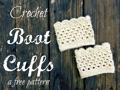 free lacy scalloped crochet boot cuff pattern