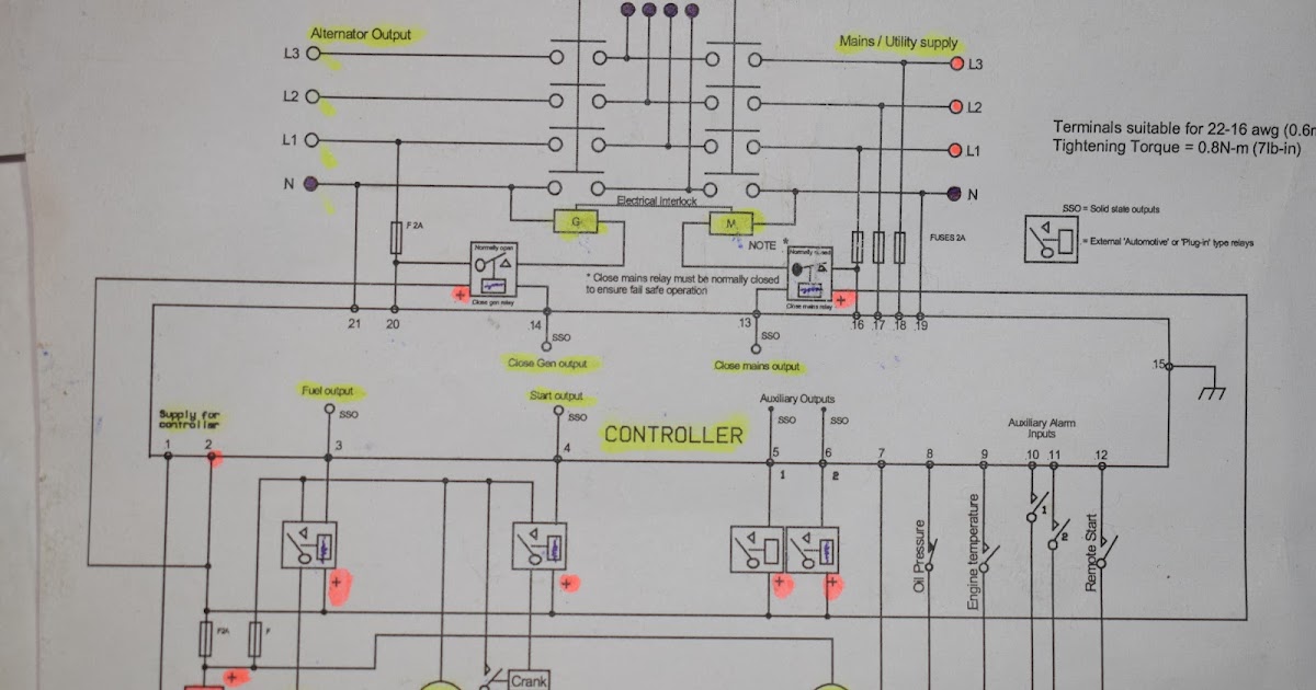 MOTOR CIRCUITS : Diesel generator auto start and stop