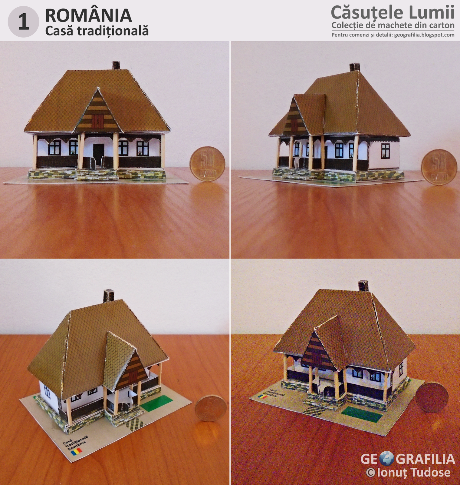 GEOGRAFILIA Căsuțele Lumii Colecție de machete din carton de Ionuț