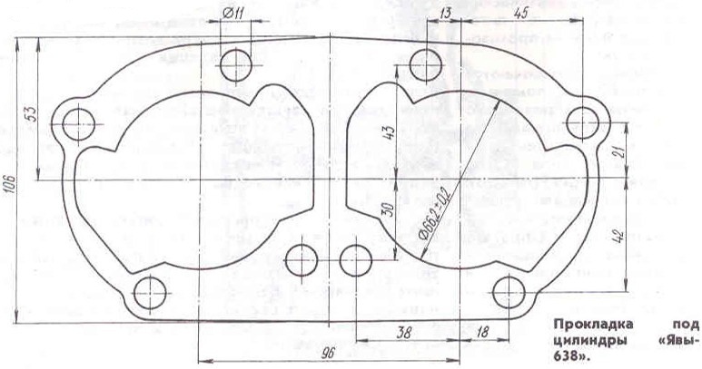 Чертежи прокладок с размерами