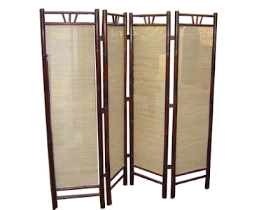 Bình phong tre trúc Bình phong che chăn nội thất