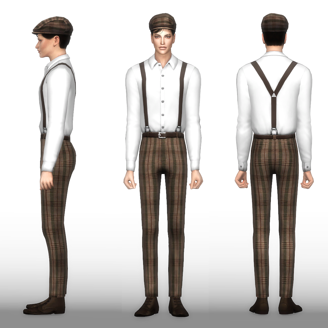 Sims 4 CC's The Best Suspenders Outfit by