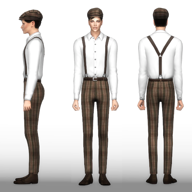 Sims 4 Ccs The Best Suspenders Outfit By Simsclub