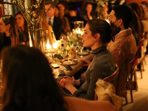 Charlotte Casiraghi and Tatiana Santo Domingo attend the Ralph Lauren dinner for Paris Fashion Week at the Ralph Lauren Shop in Paris