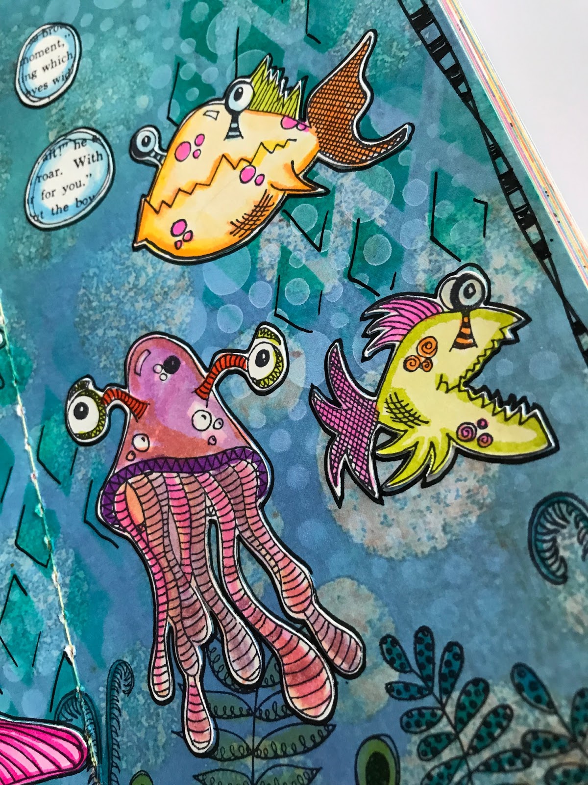 Dylan's Blog: Dylusions Mini Stamp & Stencil Set Samples