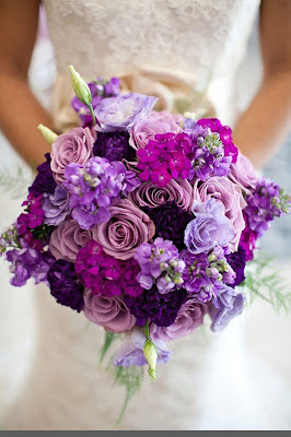 purple wedding flowers ideas