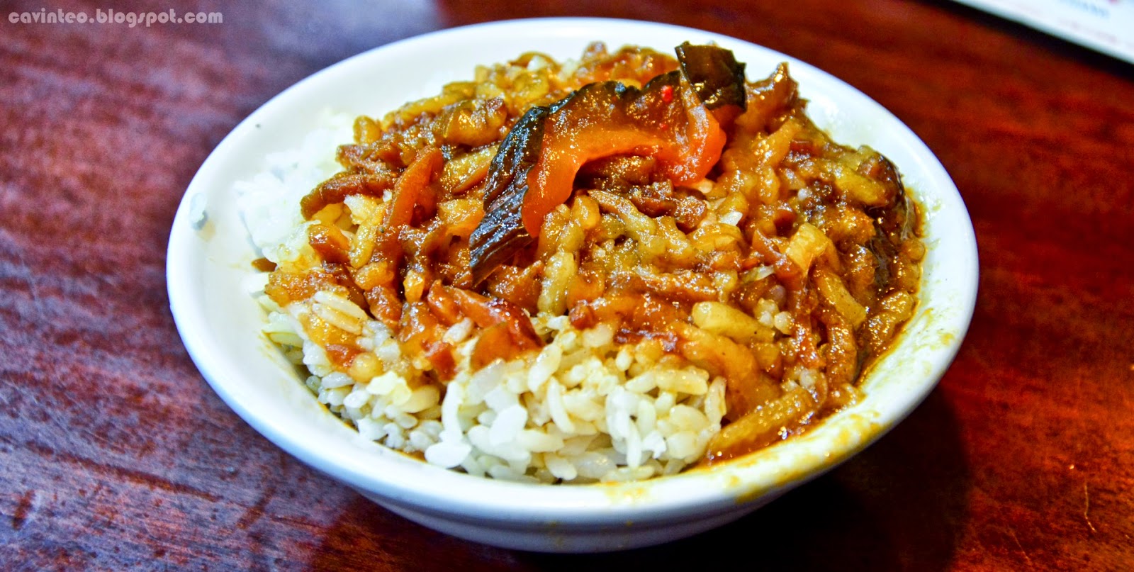 Entree Kibbles Formosa Chang Lu Rou Fan Also Known As Hu Xu Zhang 鬍鬚張魯肉飯 Wufenpu 五分埔 Taipei Taiwan