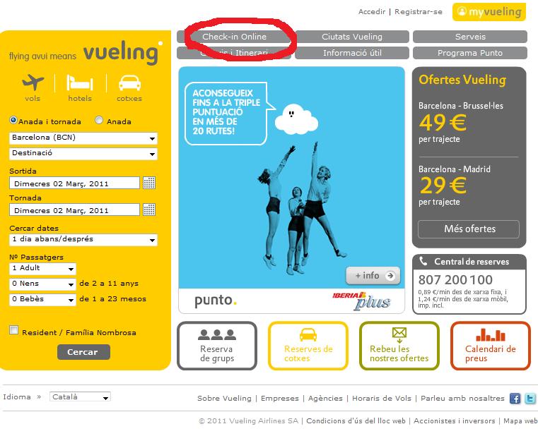 VerdenVoyage Checkin con Vueling