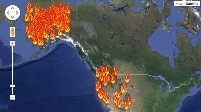 Currently active wildfires in the - Wildfires