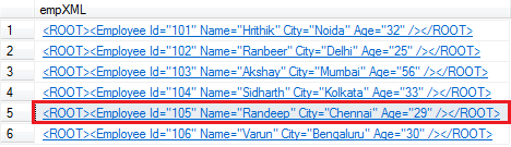 Update multiple XML node values with new values in table in sql server