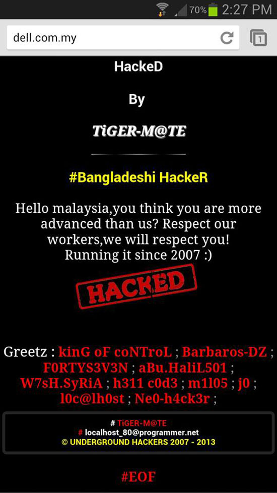 Penggodam Bangladesh serang laman web Malaysia