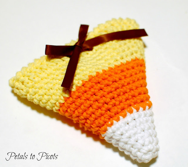 candy corn treat bag crochet pattern