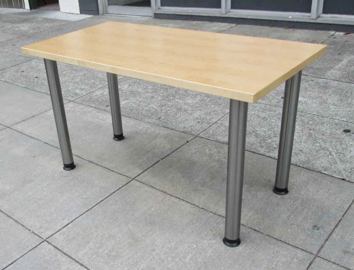 UHURU FURNITURE & COLLECTIBLES SOLD Several Simple Light Wood Tables