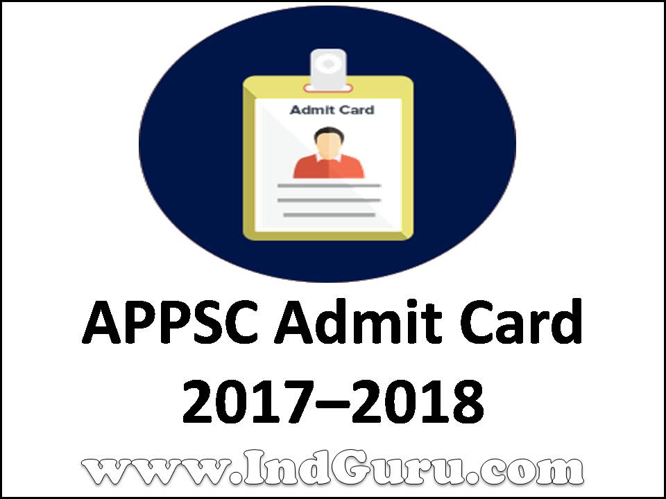 APPSC Admit Card