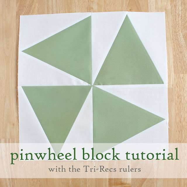 Pinwheel block tutorial using Tri-Recs rulers