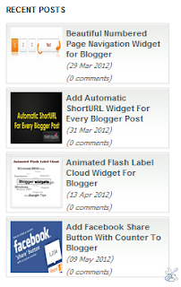 Animated Scroll Recent Posts With Thumbnails For Blogger
