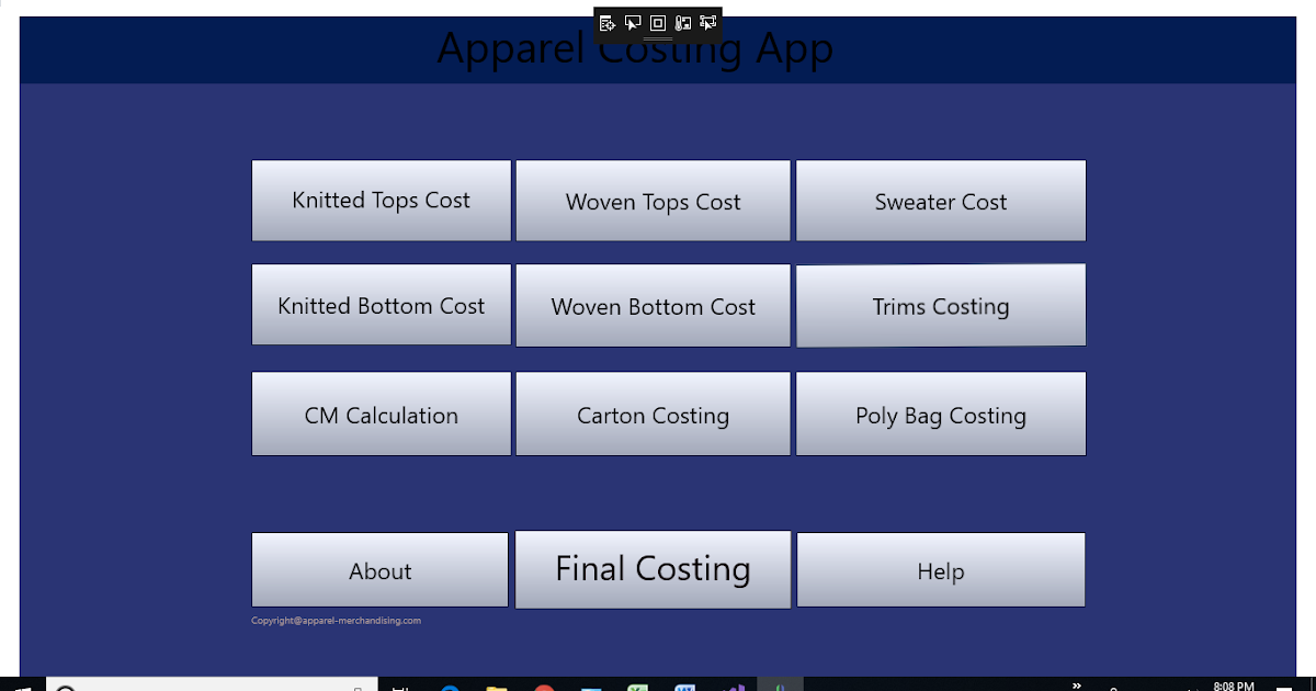 ApparelMerchandising The Complete Apparel Costing Apps for Windows
