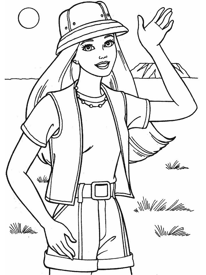 Free Coloring Pages: Barbie Coloring Pages