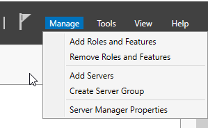 Add roles. Manage -> add roles and features.