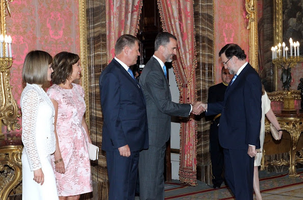King Felipe and Queen Letizia and Romanian President Klaus Werner Iohannis and wife Carmen Iohannis