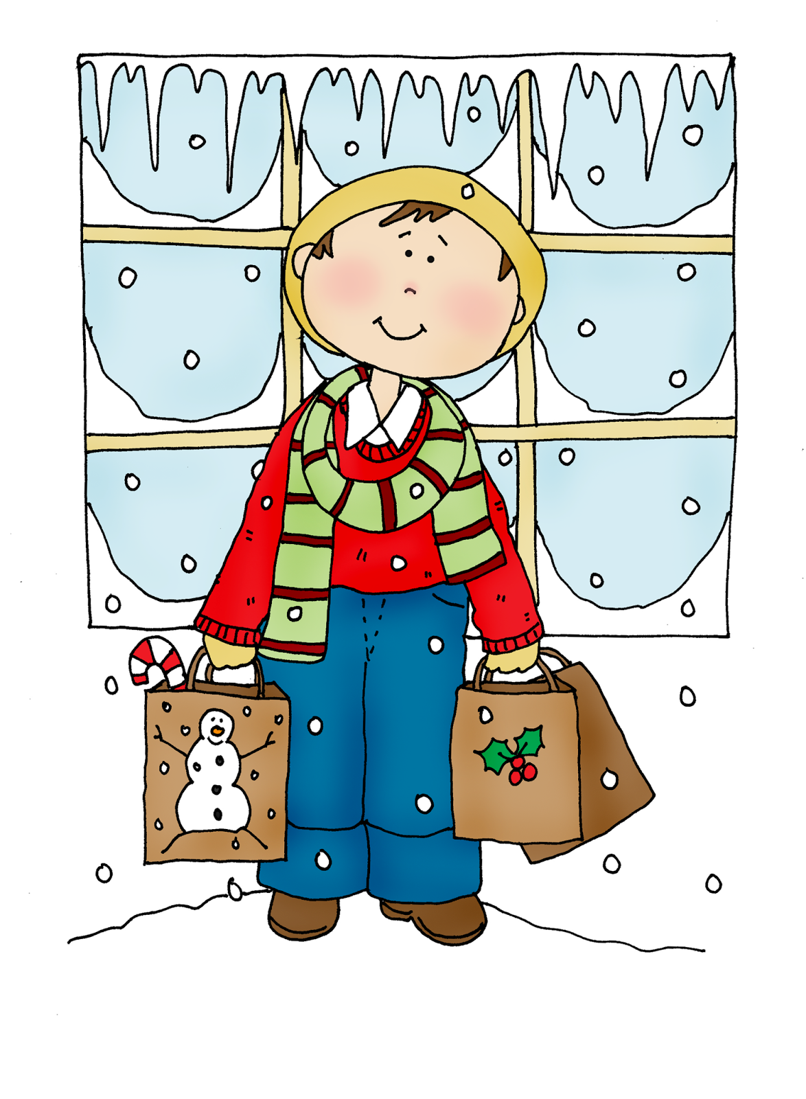 Christmas shopping stock illustration Free Dearie Dolls Digi Stamps: His Christmas Shopping