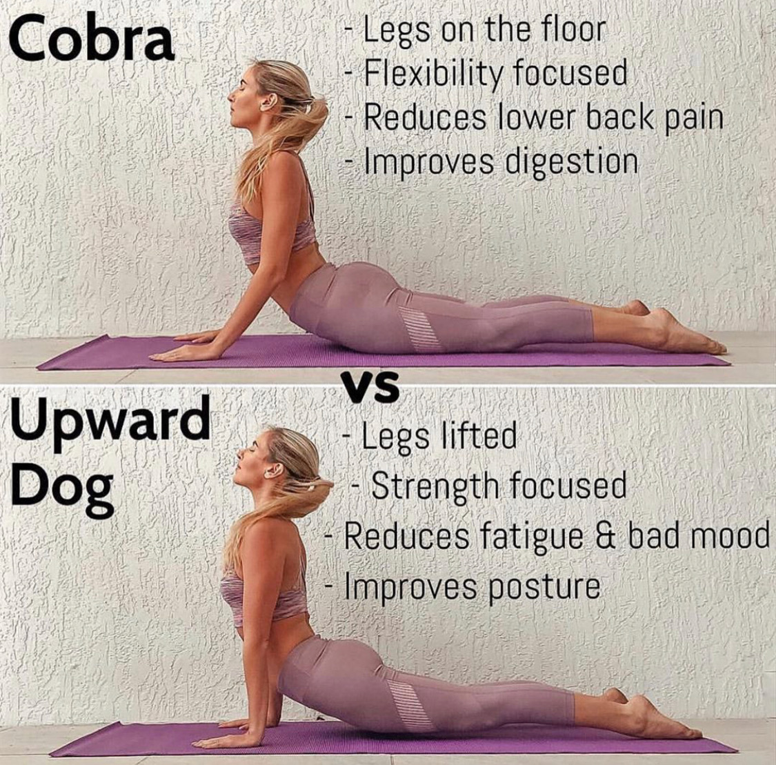 Upward Dog Vs Cobra Yoga Upward Dog Vs Cobra Yoga