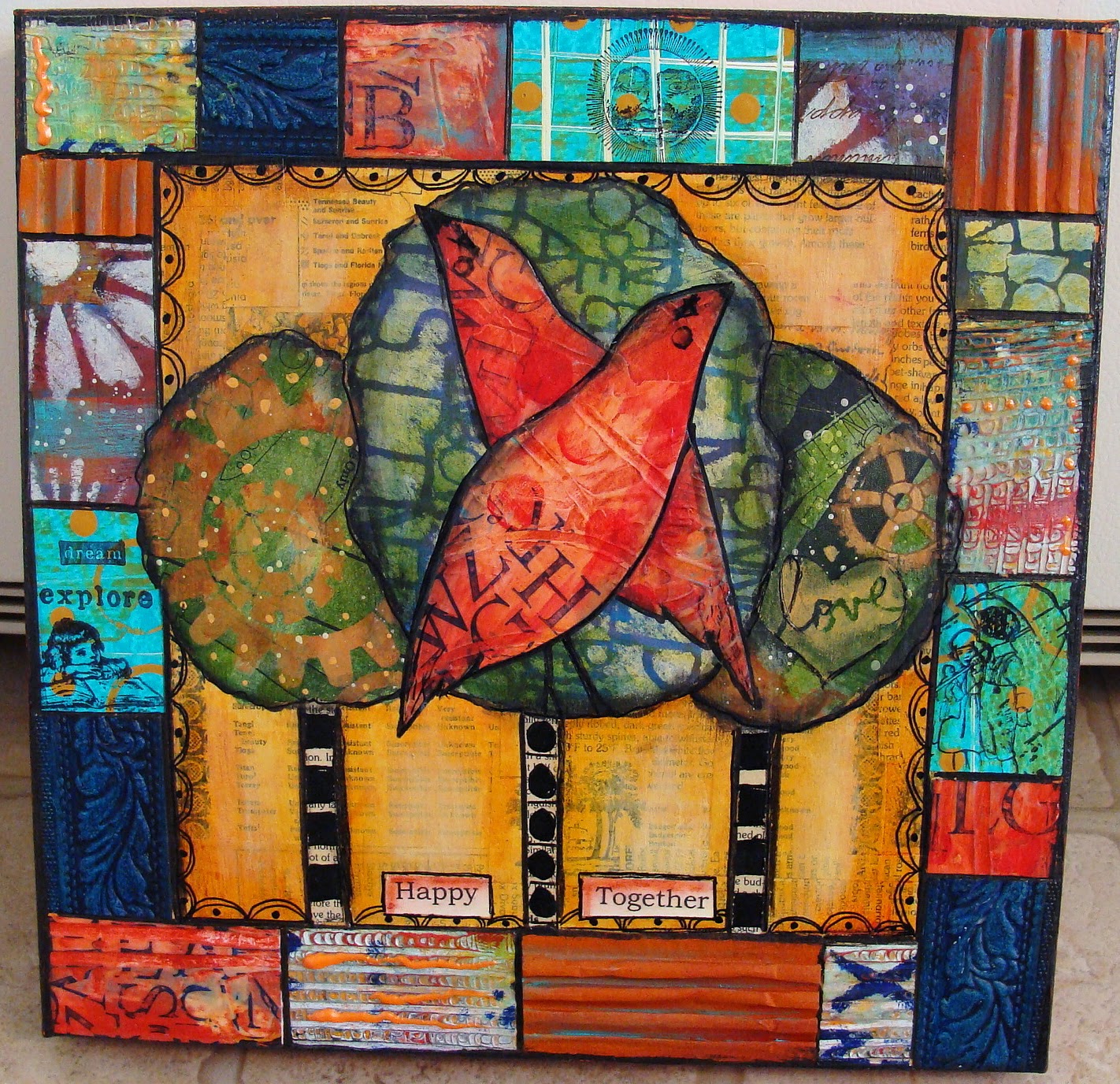 View of My Art Journal: Part 2--Using My Textured Papers
