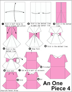 membuat baju menggunakan kertas origami