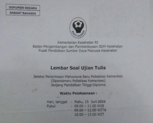 Soal Sipenmaru Uji Tulis Poltekkes Tahun 2018 2020 Dan 2020 (Tes Masuk