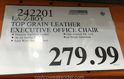 Deal for the La-Z-Boy Top Grain Leather Executive Chair at Costco
