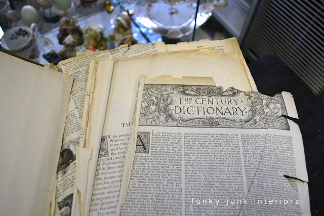 Massive old dictionary / Junkin' day at Granny and Grumpa's Antiques in Abbotsford, BC via FunkyJunkInteriors.net