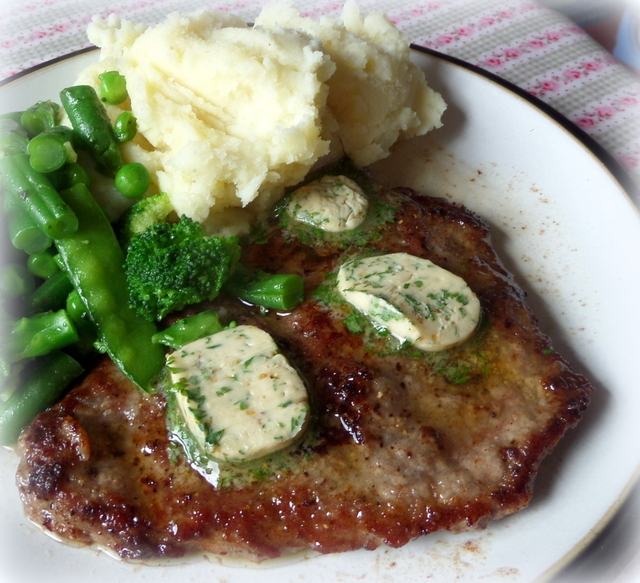 The English Kitchen Pan Fried Steaks with Parsley Butter for Two