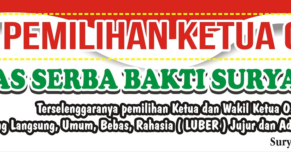 Download Spanduk Pemilihan Ketua OSIS Terbaru Format CDR