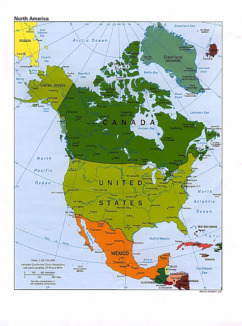 Round Table Study - Mapa Politico De America Del Norte 1997 576