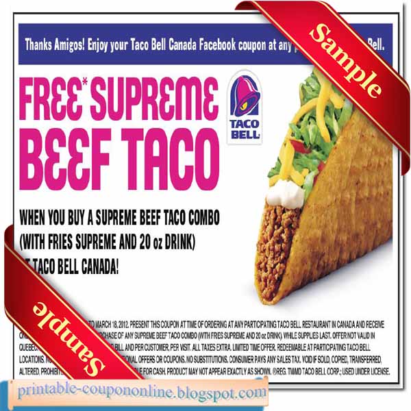 Printable Coupons 2021 Taco Bell Coupons Printable Coupons 2021 Taco Bell Coupons