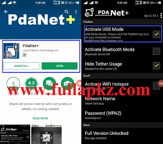 Cara Koneksi Internet Android Ke PC Via USB